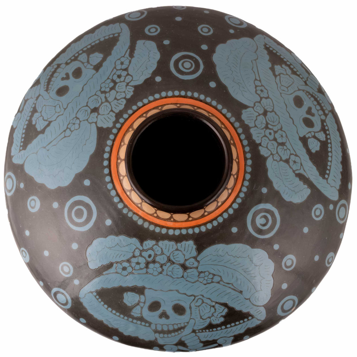 Zinapécuaro Luneta Catrina Ceramic Vase