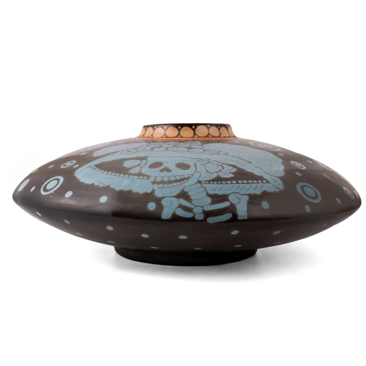Zinapécuaro Luneta Catrina Ceramic Vase