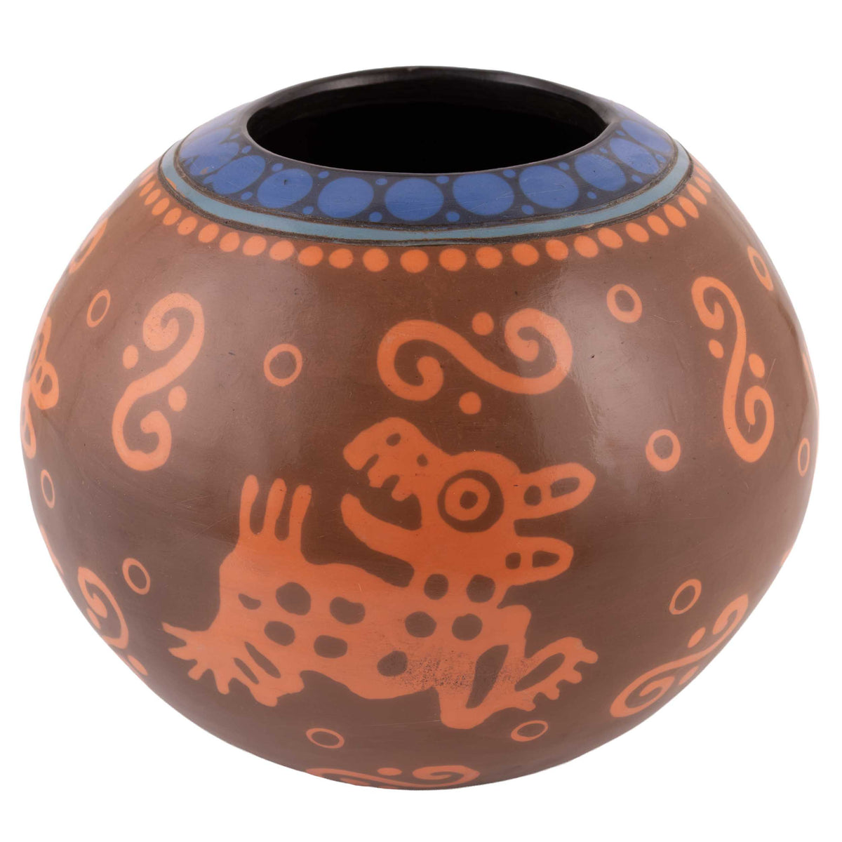 Zinapécuaro Volar Hand-Painted Ceramic Vase