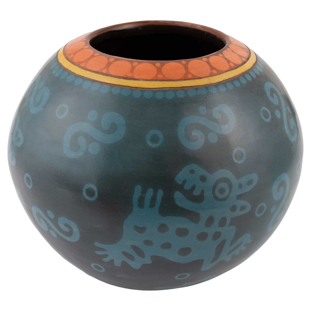 Zinapécuaro Volar Hand-Painted Ceramic Vase