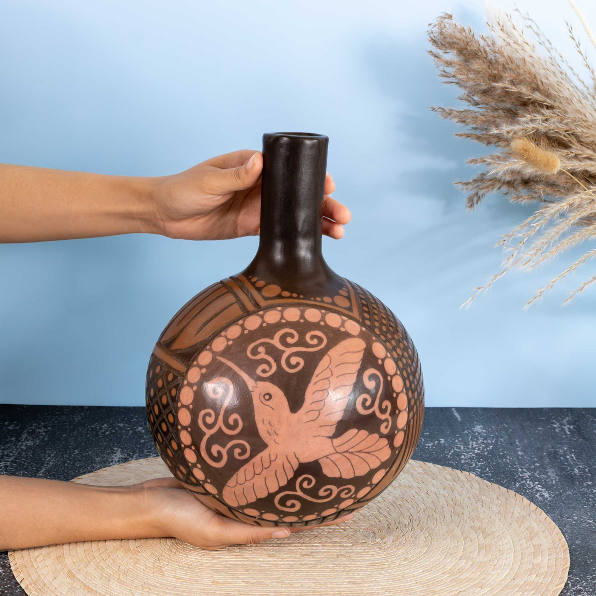 Zinapécuaro Hummingbirds Sphere Ceramic Vessel