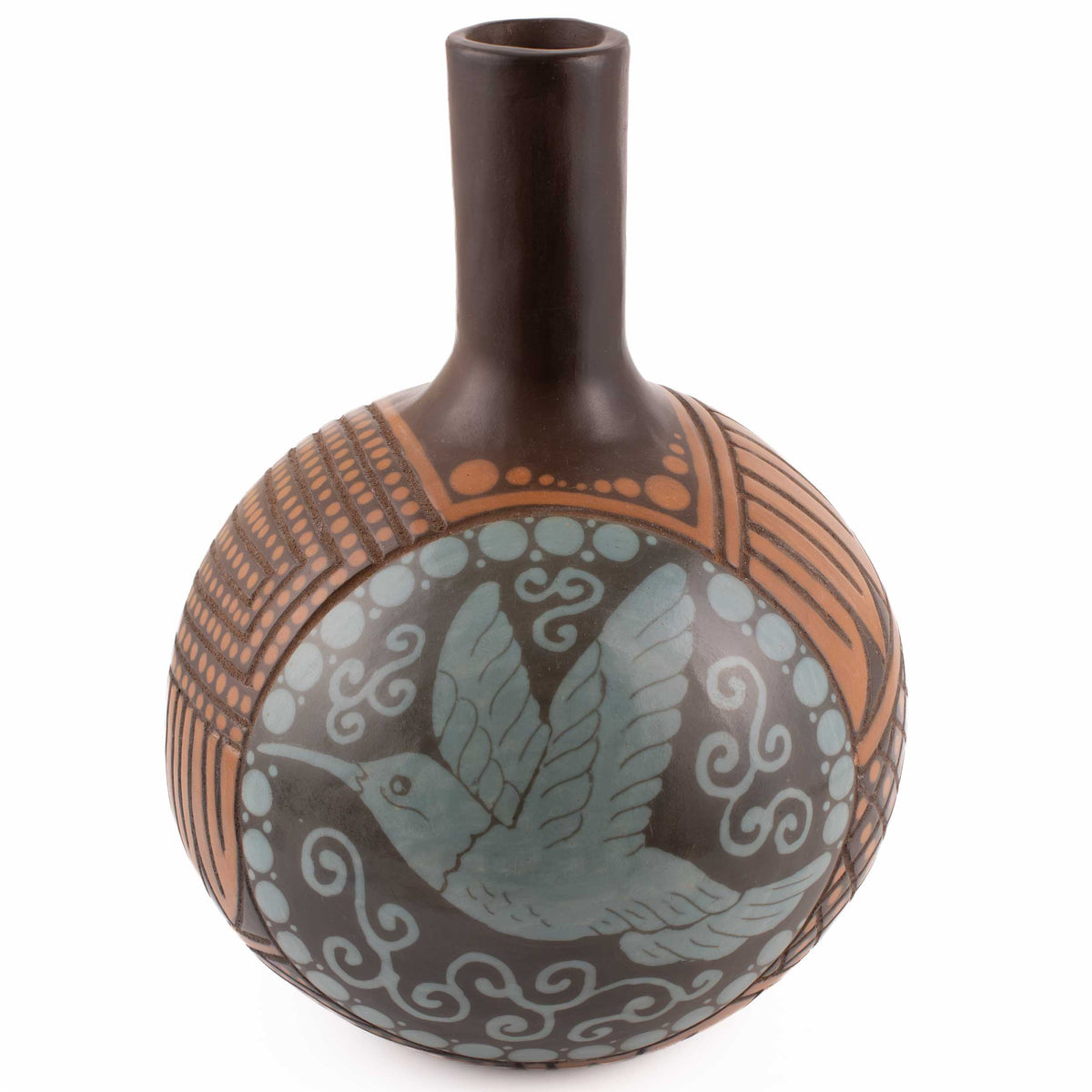 Zinapécuaro Hummingbirds Sphere Ceramic Vessel