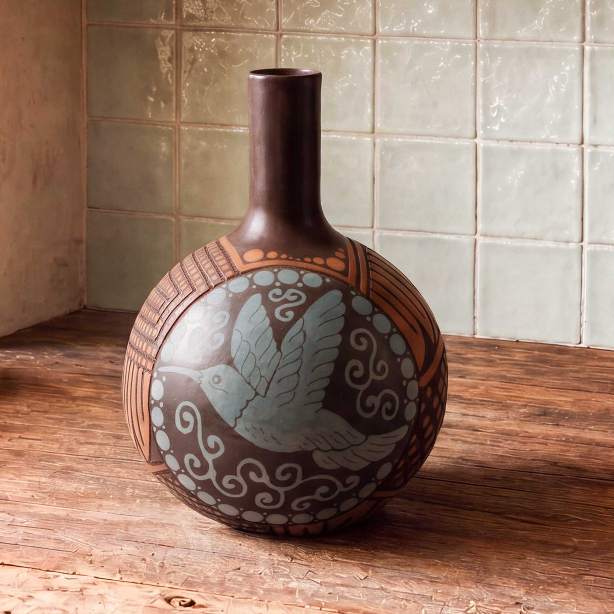 Zinapécuaro Hummingbirds Sphere Ceramic Vessel