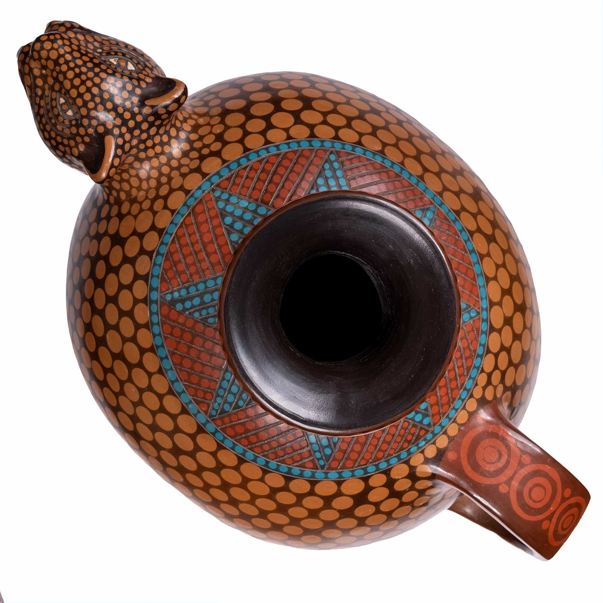Zinapécuaro Large Jaguar Ceramic Vase