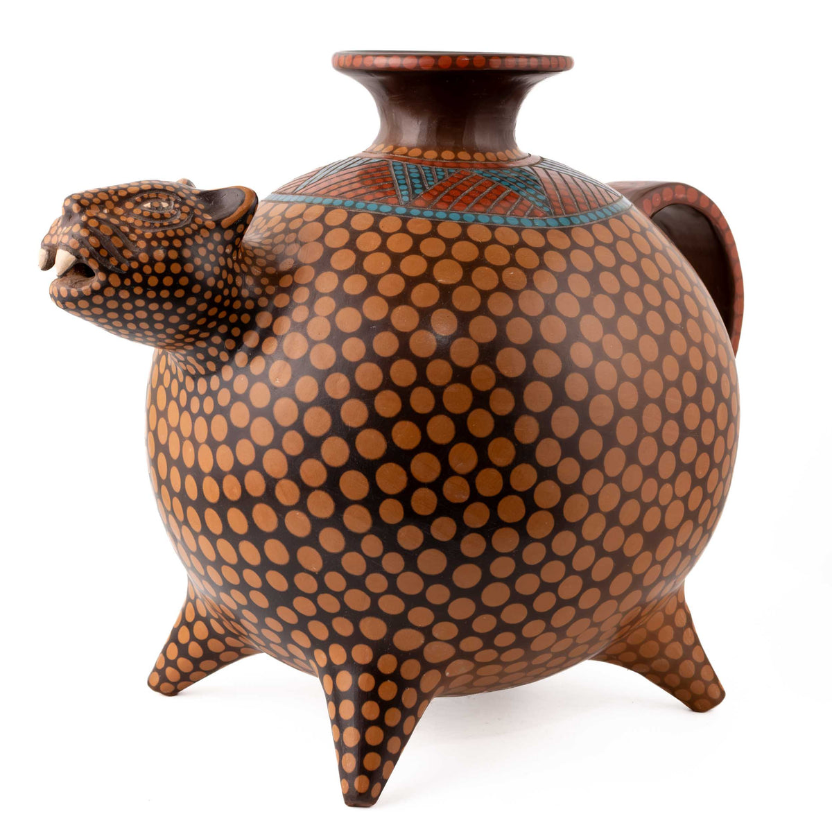 Zinapécuaro Large Jaguar Ceramic Vase