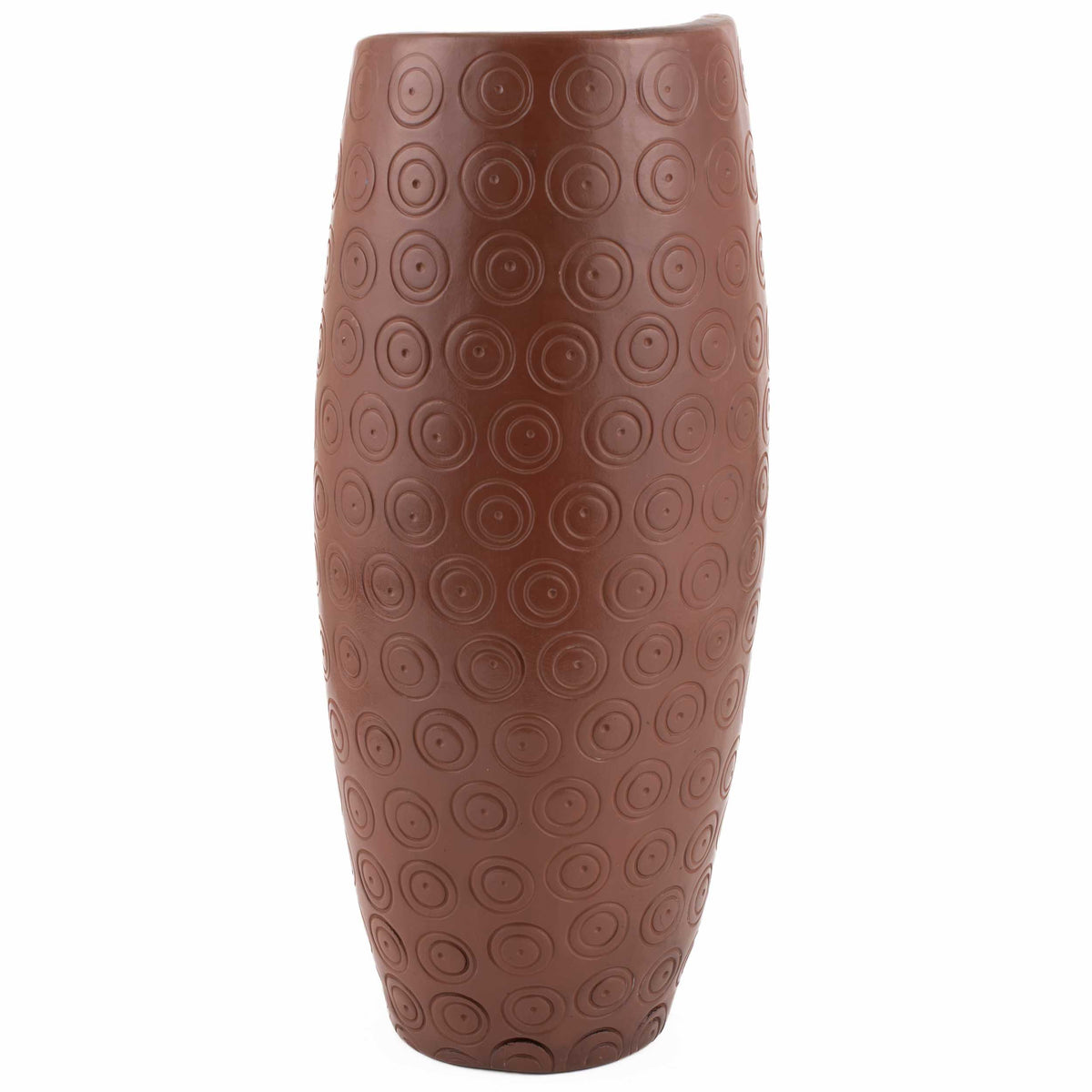 Zinapécuaro Hand-Carved Brown Perrito Vase