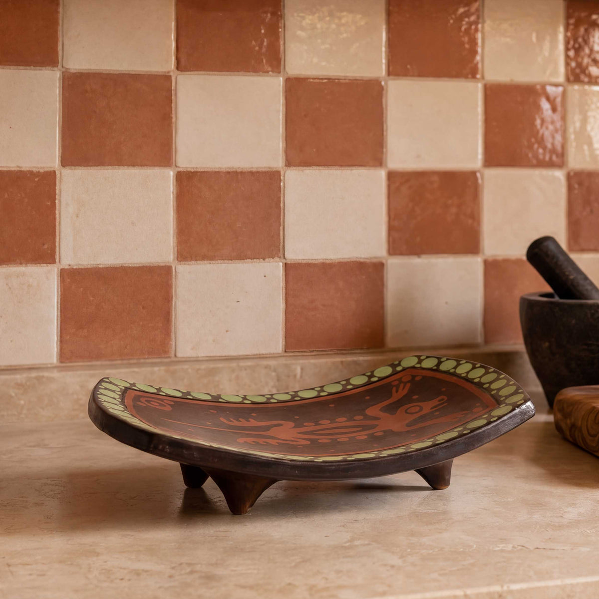 Zinapécuaro Rectangular Ceramic Trinket Dish
