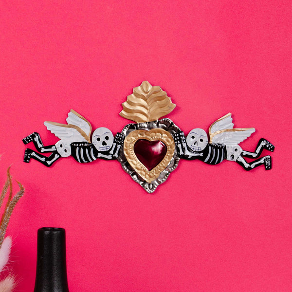 Medium Mexican Milagro Tin Hearts | Lolo Mexican Mercadito