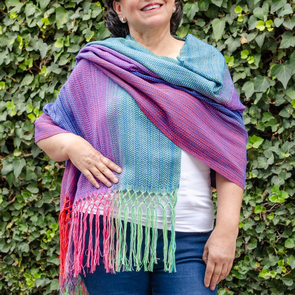 Ombre Multicolored Rebozo, or Shawl