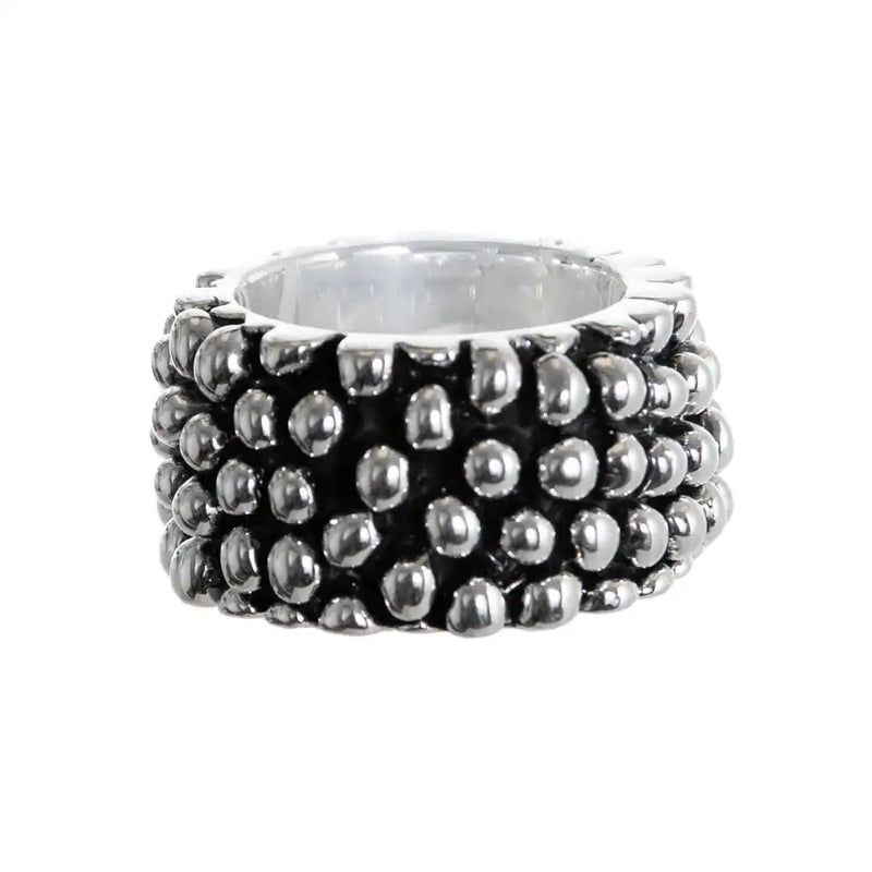 Sterling Silver Pebbled Ring - 1