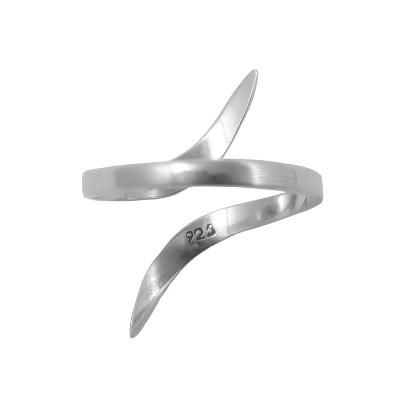 Sterling Silver Hugging Swirls Open-Ended Ring