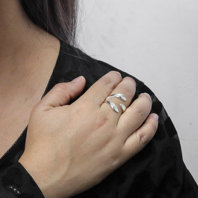 Sterling Silver Fierce Arrows Open-Ended Ring
