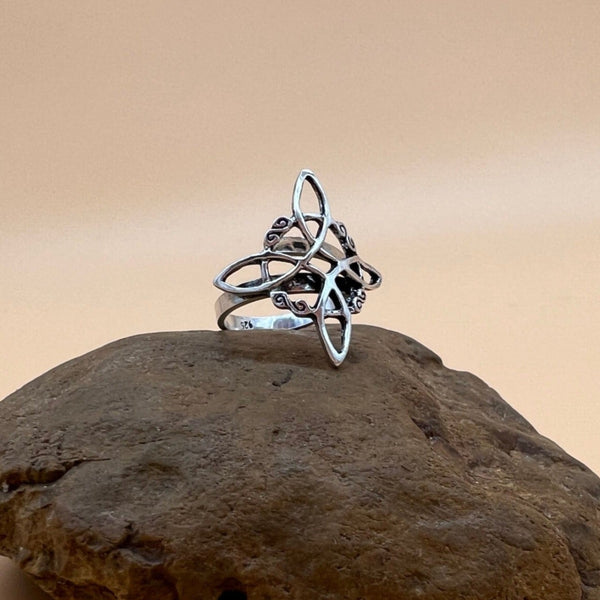 Sterling Silver Witch’s Knot Adjustable Ring