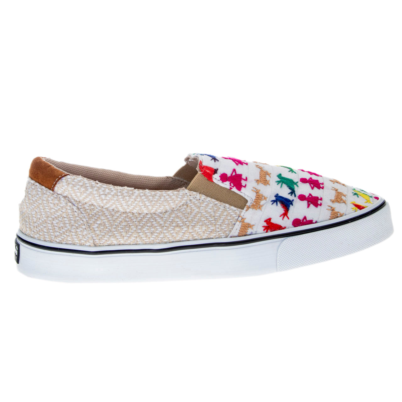 Nosotros Embroidered Artisanal Slip On Sneakers Lolo Mexican Mercadito
