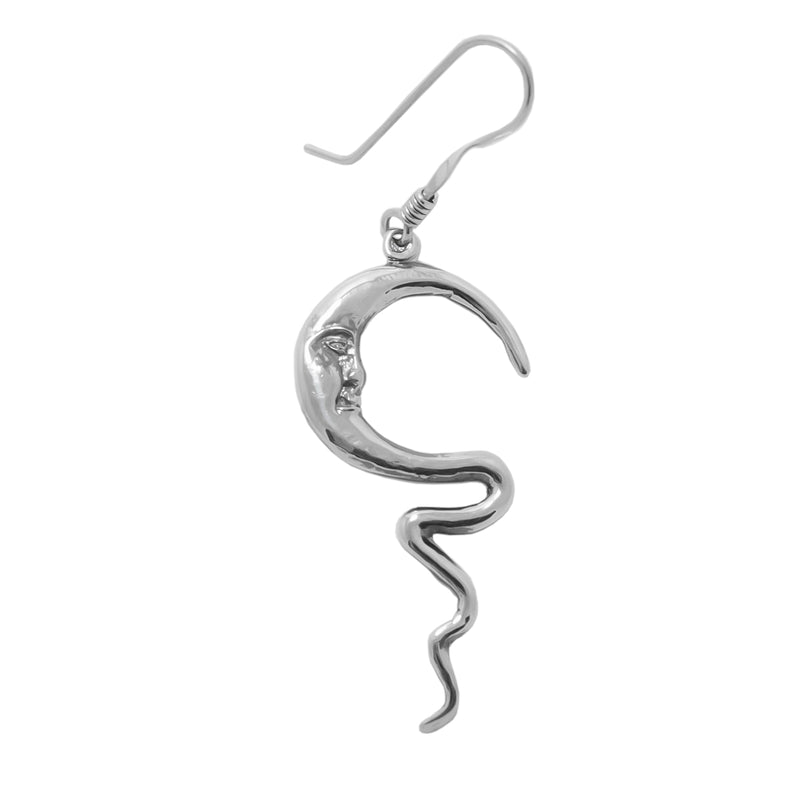 Sterling Silver Lunar Curls Drop Earrings