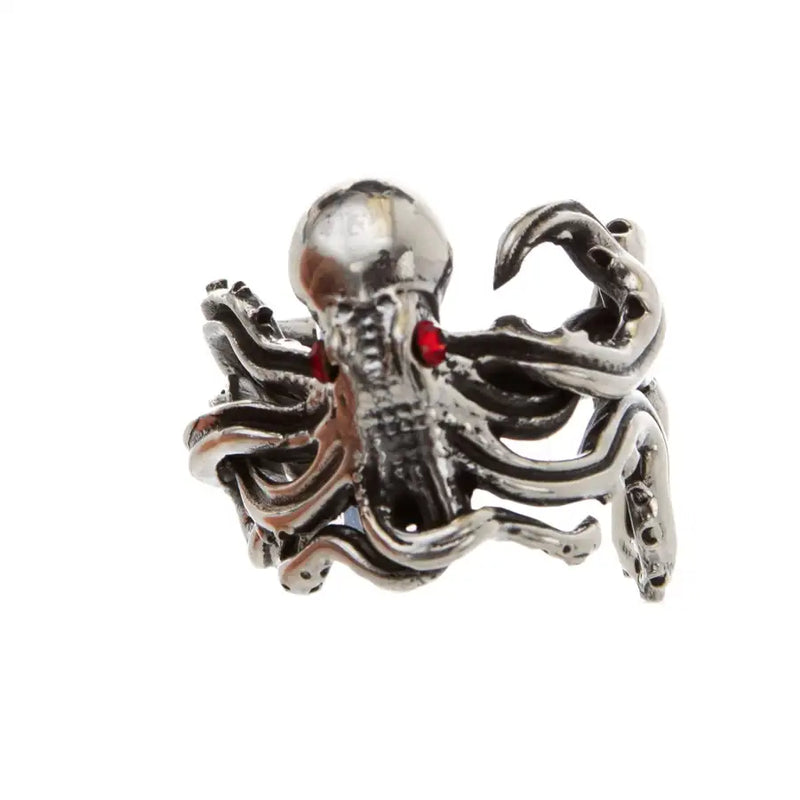 Sterling Silver Kraken Octopus Ring - 2