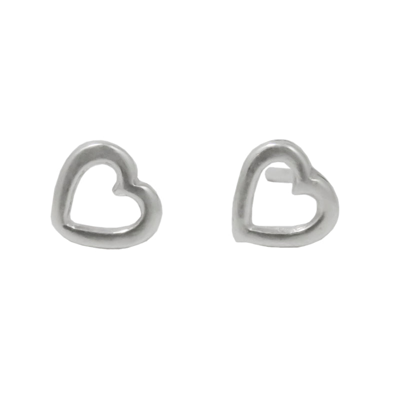 Sterling Silver Sweetheart Stud Earrings
