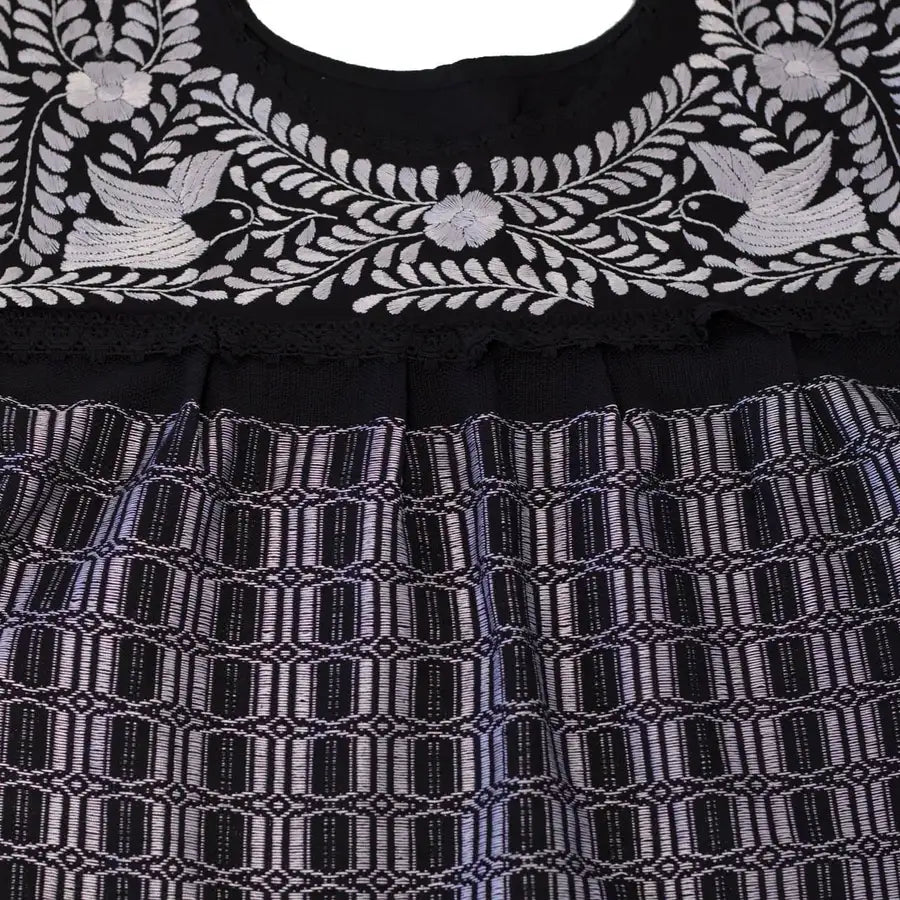 Mitla Hand Embroidered Telar Dress - 4