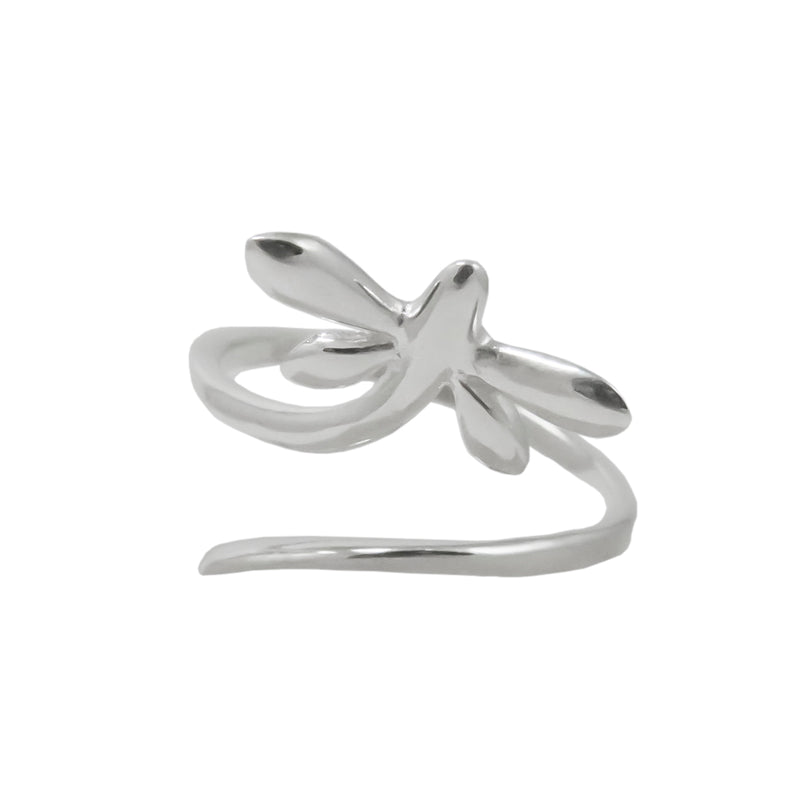 Sterling Silver Whimsical Firefly Open-Ended Ring