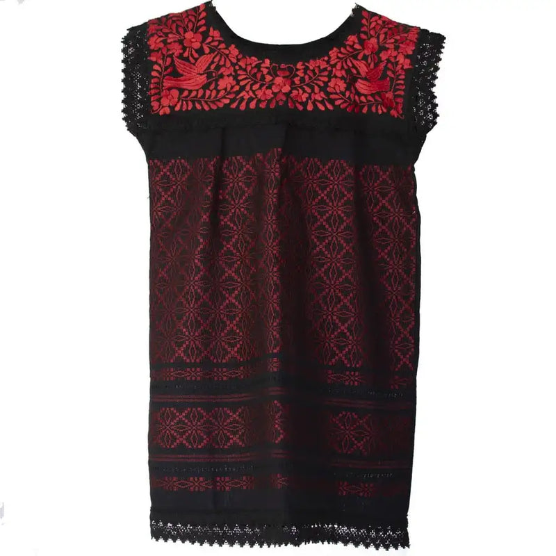 Mitla Hand Embroidered Telar Dress - 8