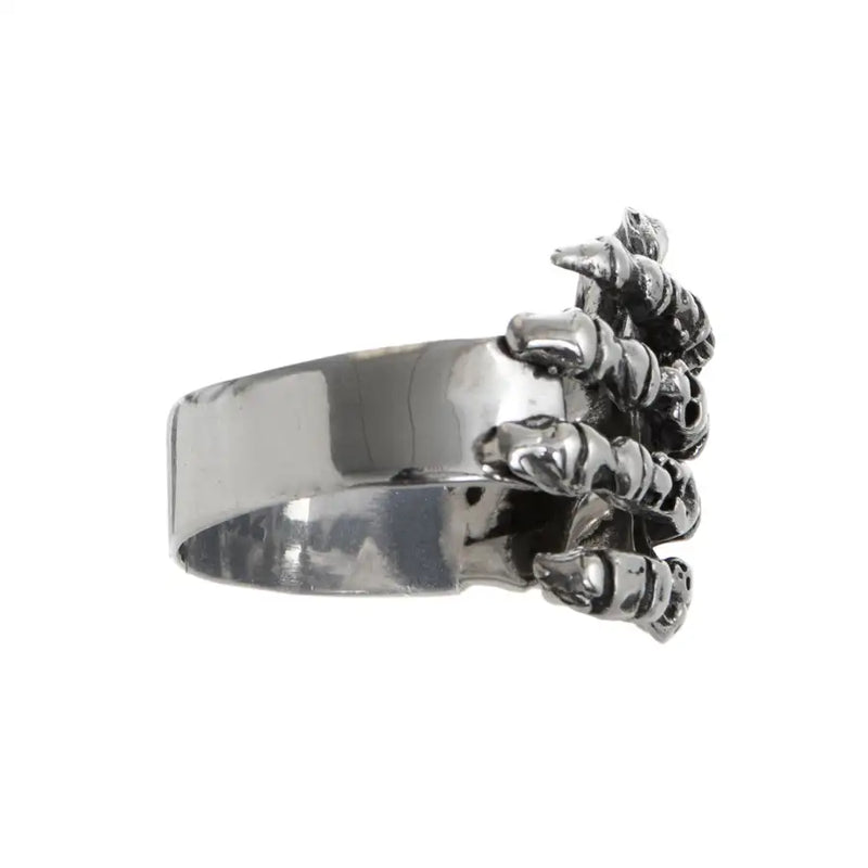 Sterling Silver Calaca Skeleton Hands Ring - 2