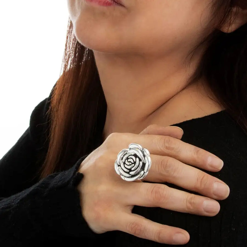 Sterling Silver La Rosa Ring- Medium