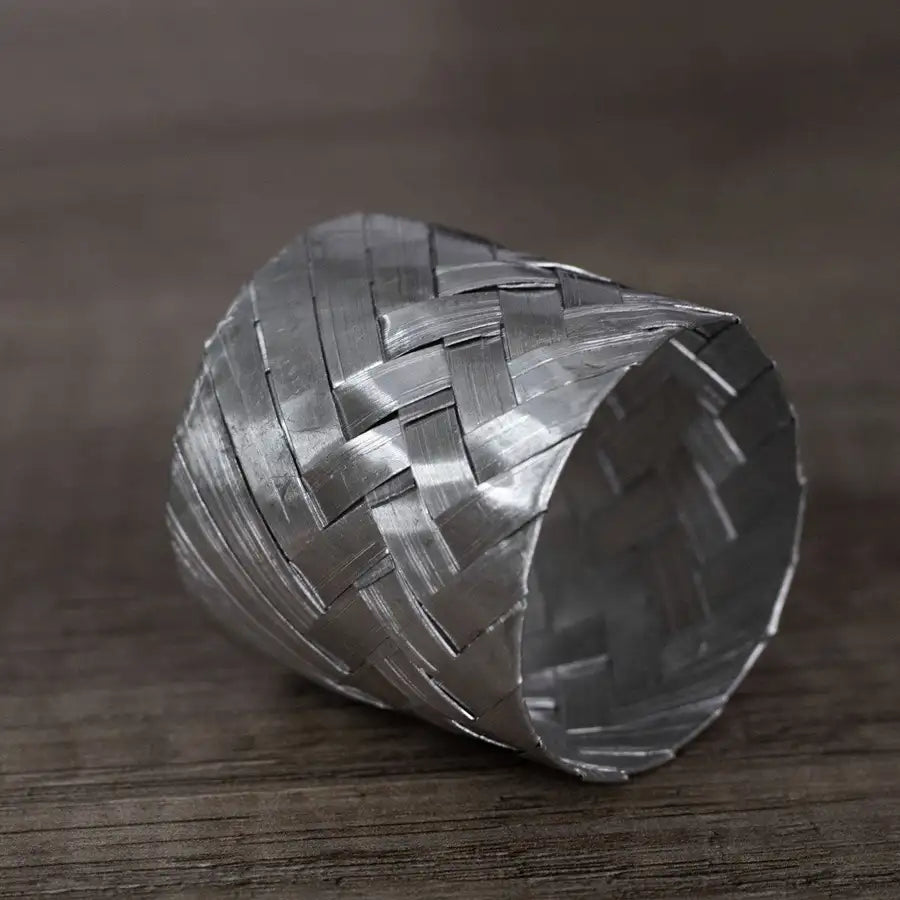 Woven Aluminum Napkin Rings - 3