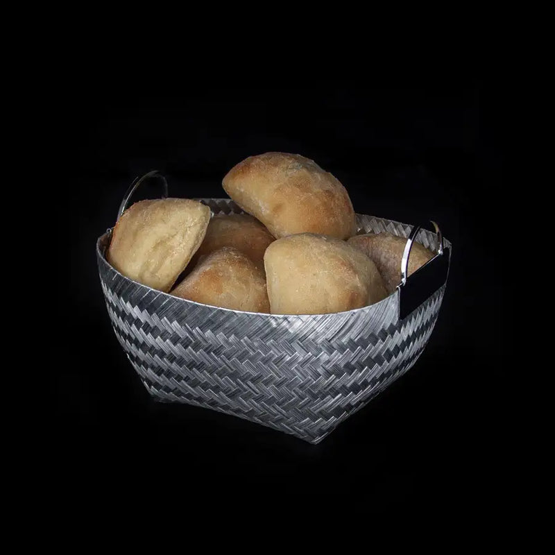 Woven Aluminum Fruit/Bread Basket with Handles - 3