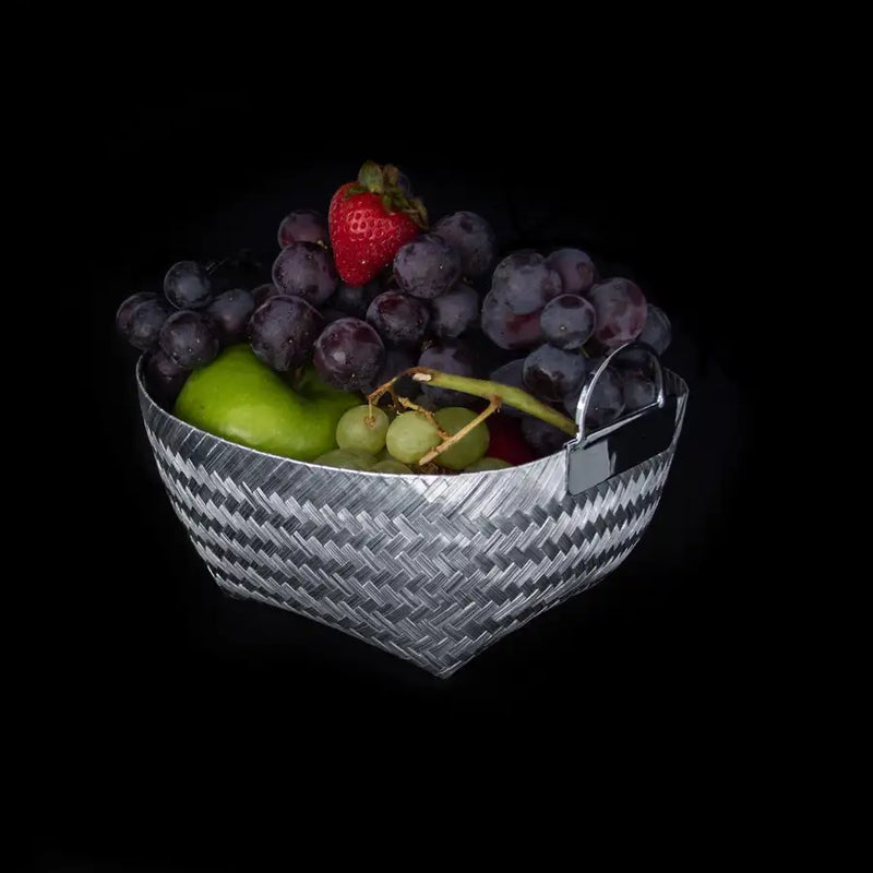 Woven Aluminum Fruit/Bread Basket with Handles - 2
