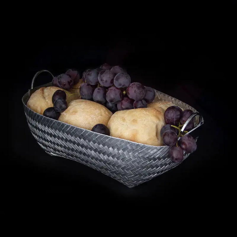 Woven Aluminum Fruit/Bread Basket with Handles - 1