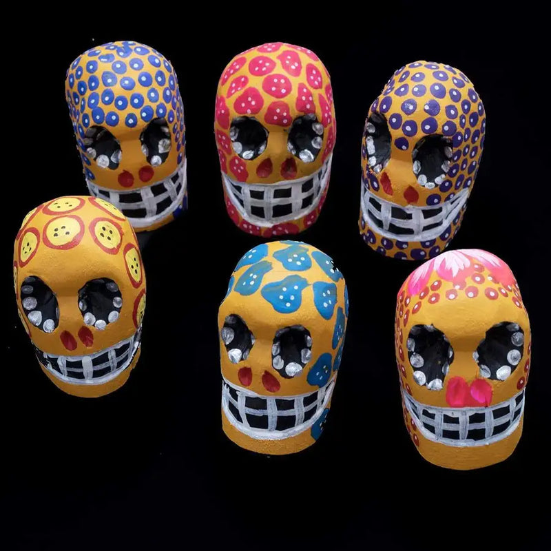 Hand Painted Wooden Sugar Skulls - 24