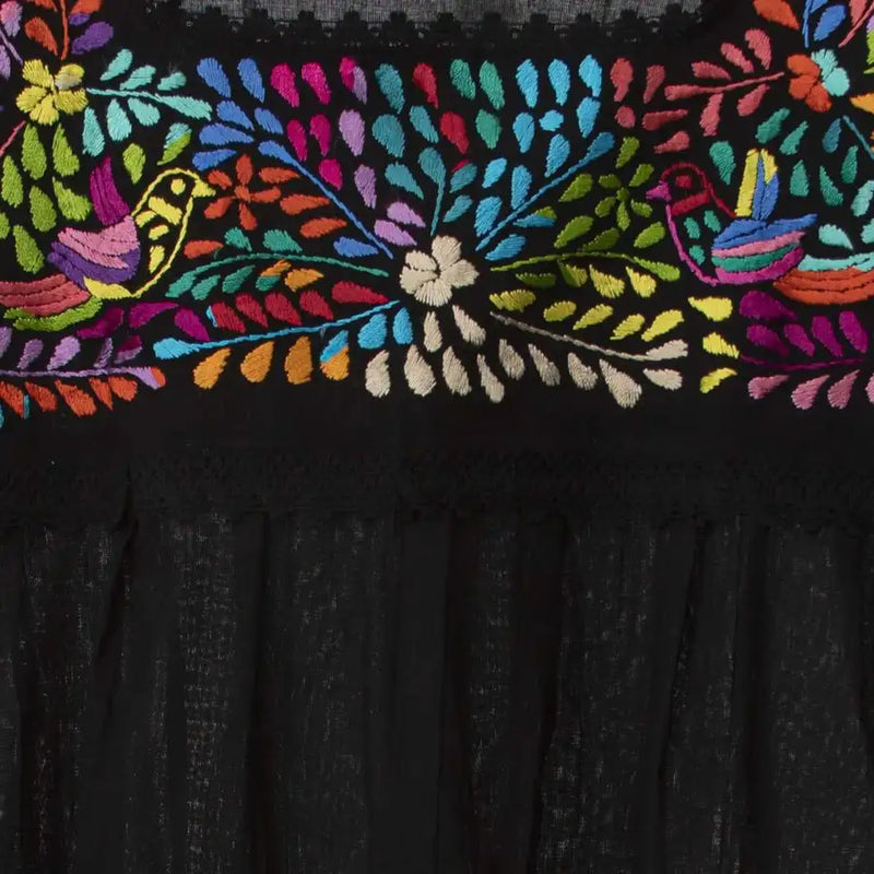 Mitla Hand Embroidered Manta Blouse - 11