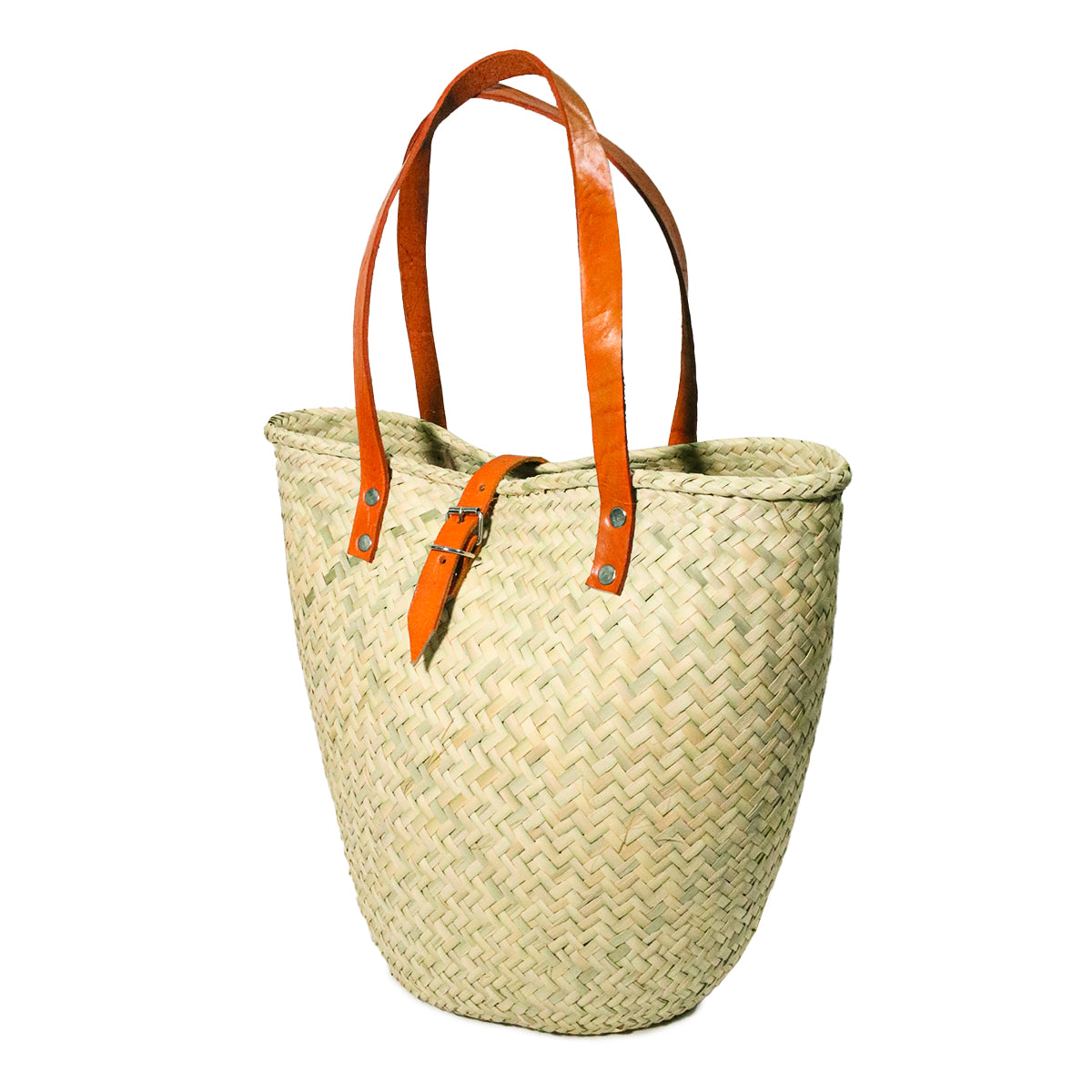 Puerto Escondido Woven Palm Large Beach Bag Tote