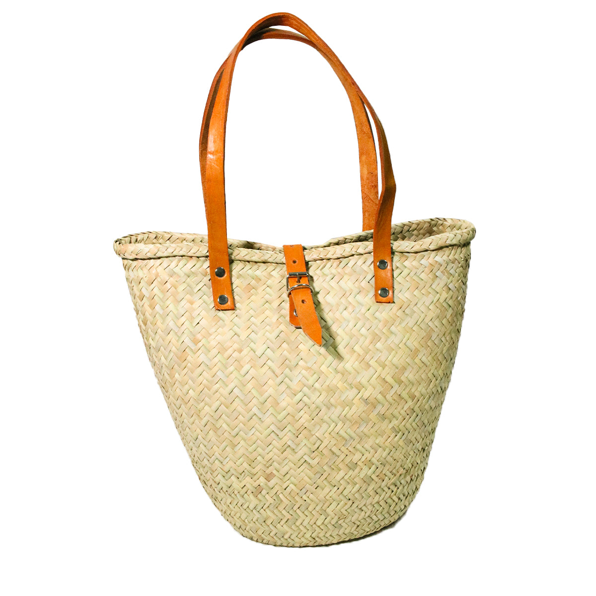 Puerto Escondido Woven Palm Large Beach Bag Tote