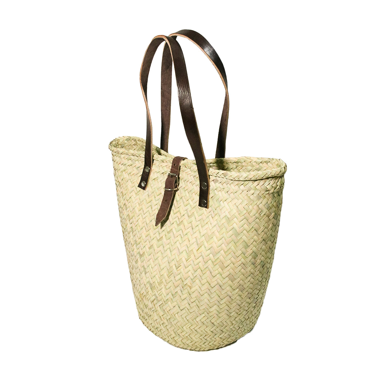 Puerto Escondido Woven Palm Large Beach Bag Tote