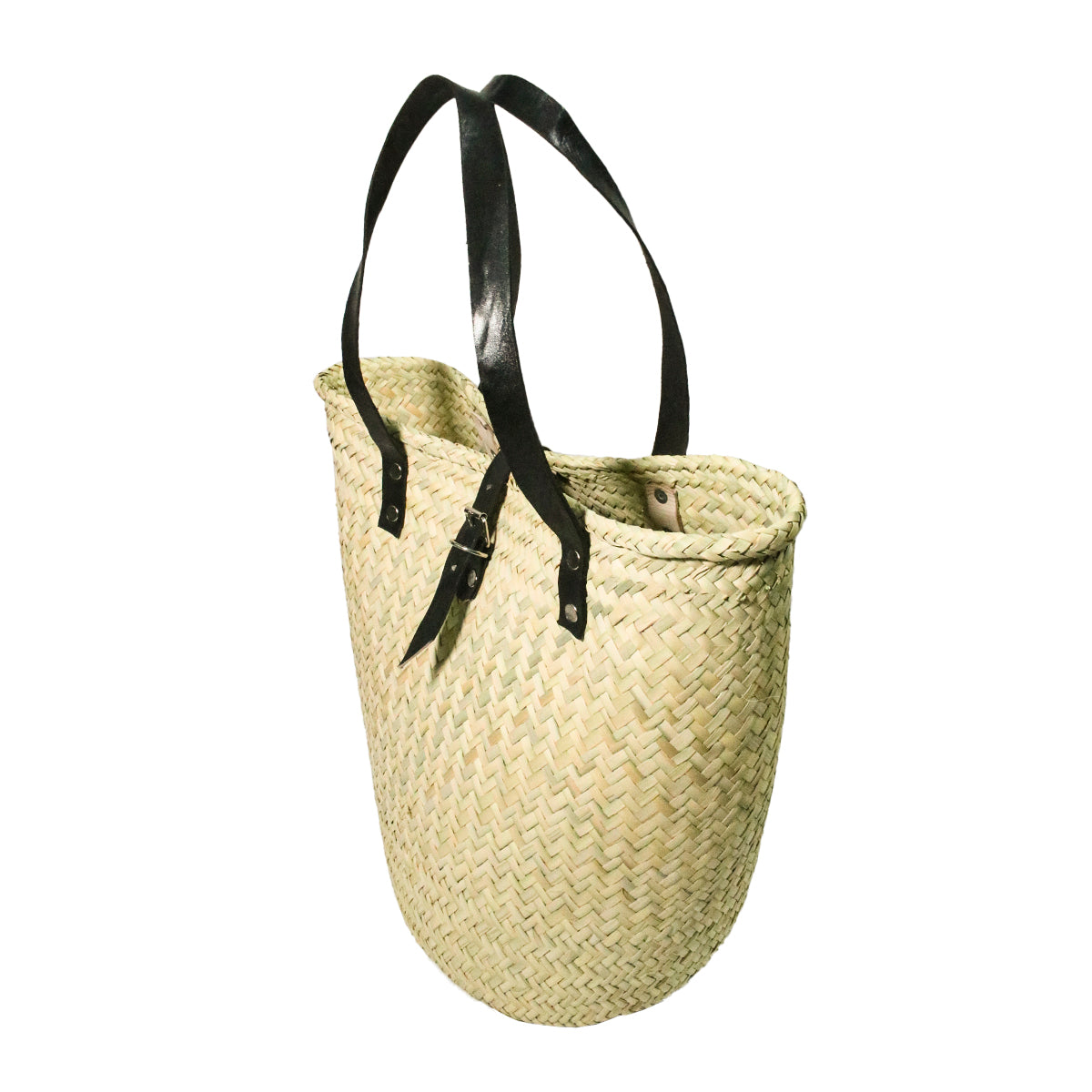 Puerto Escondido Woven Palm Large Beach Bag Tote