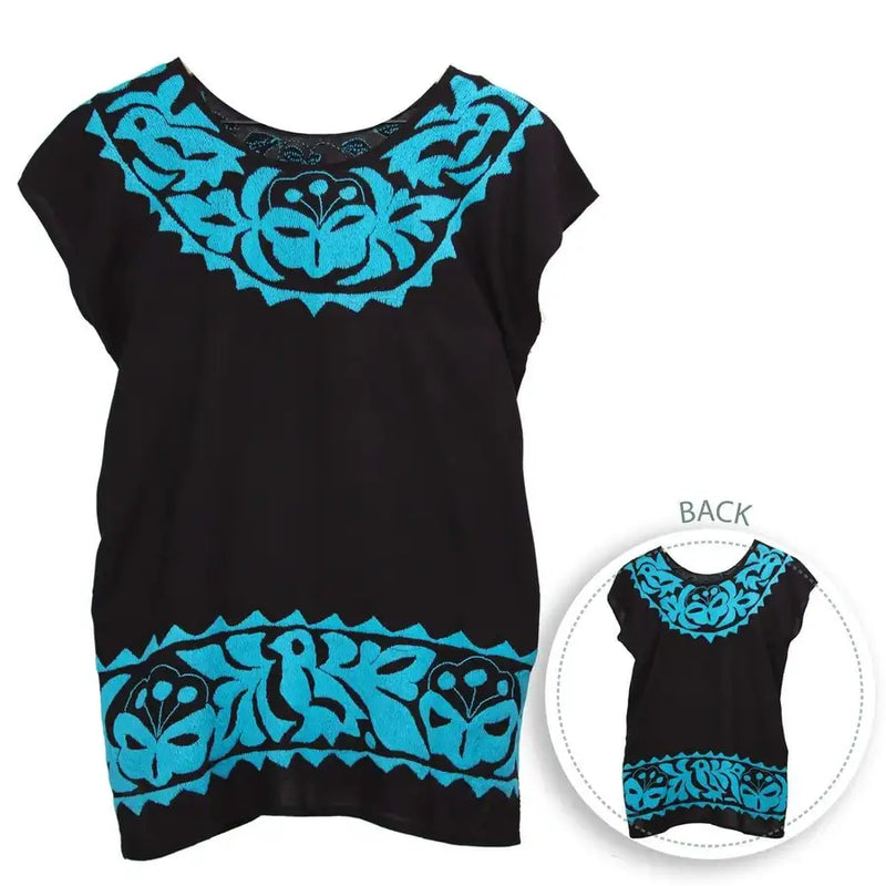 Jalapa Hand Embroidered Blouse, Double - 3