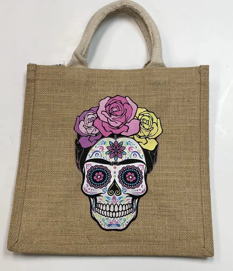 Burlap Mercado Tote Bag - 27