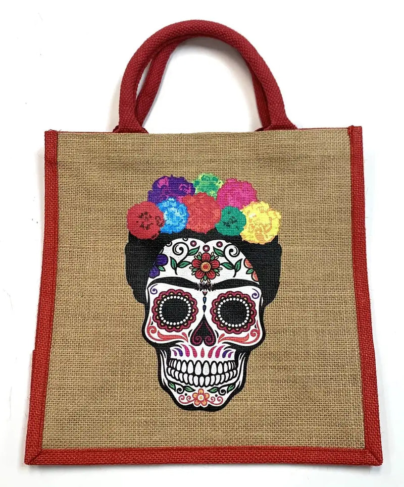 Burlap Mercado Tote Bag - 24