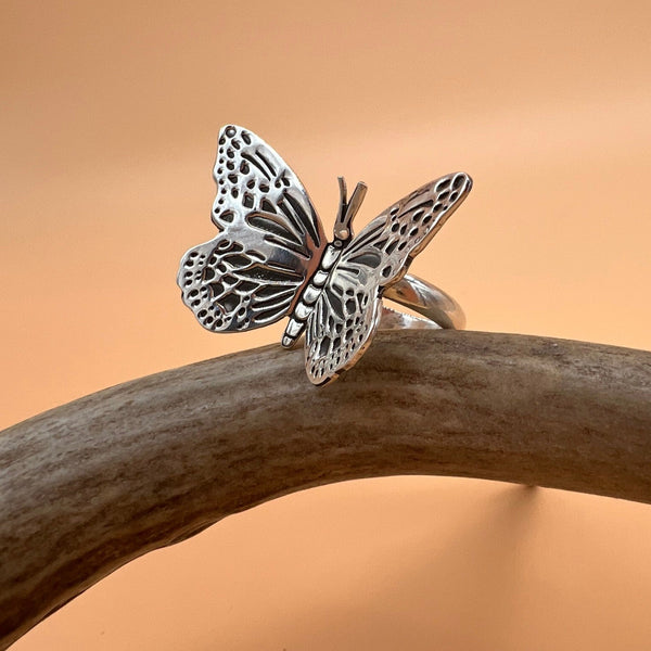 Sterling Silver Graceful Butterfly Ring