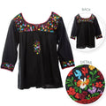 Camila Hand-Embroidered 3/4 Sleeve Blouse - 2