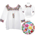 Camila Hand-Embroidered 3/4 Sleeve Blouse - 9