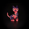 Hand Painted Sitting Cat Wooden Figurine - 4