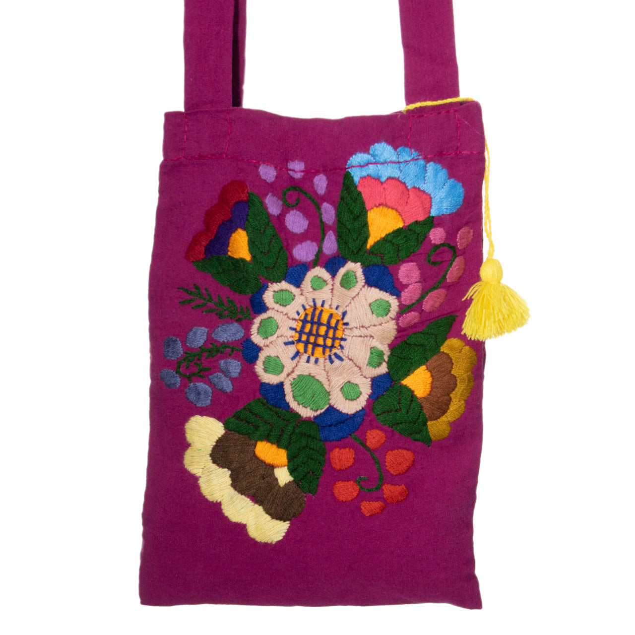 Chiapas Embroidered Cotton Mini Tote