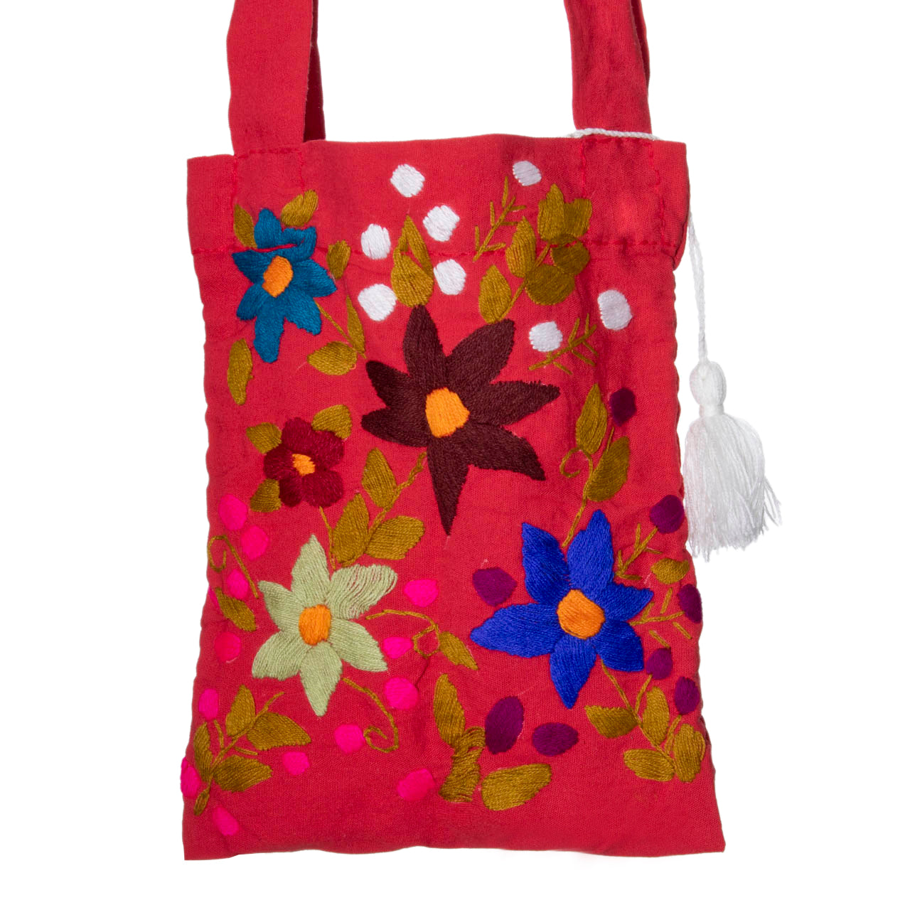 Chiapas Embroidered Cotton Mini Tote