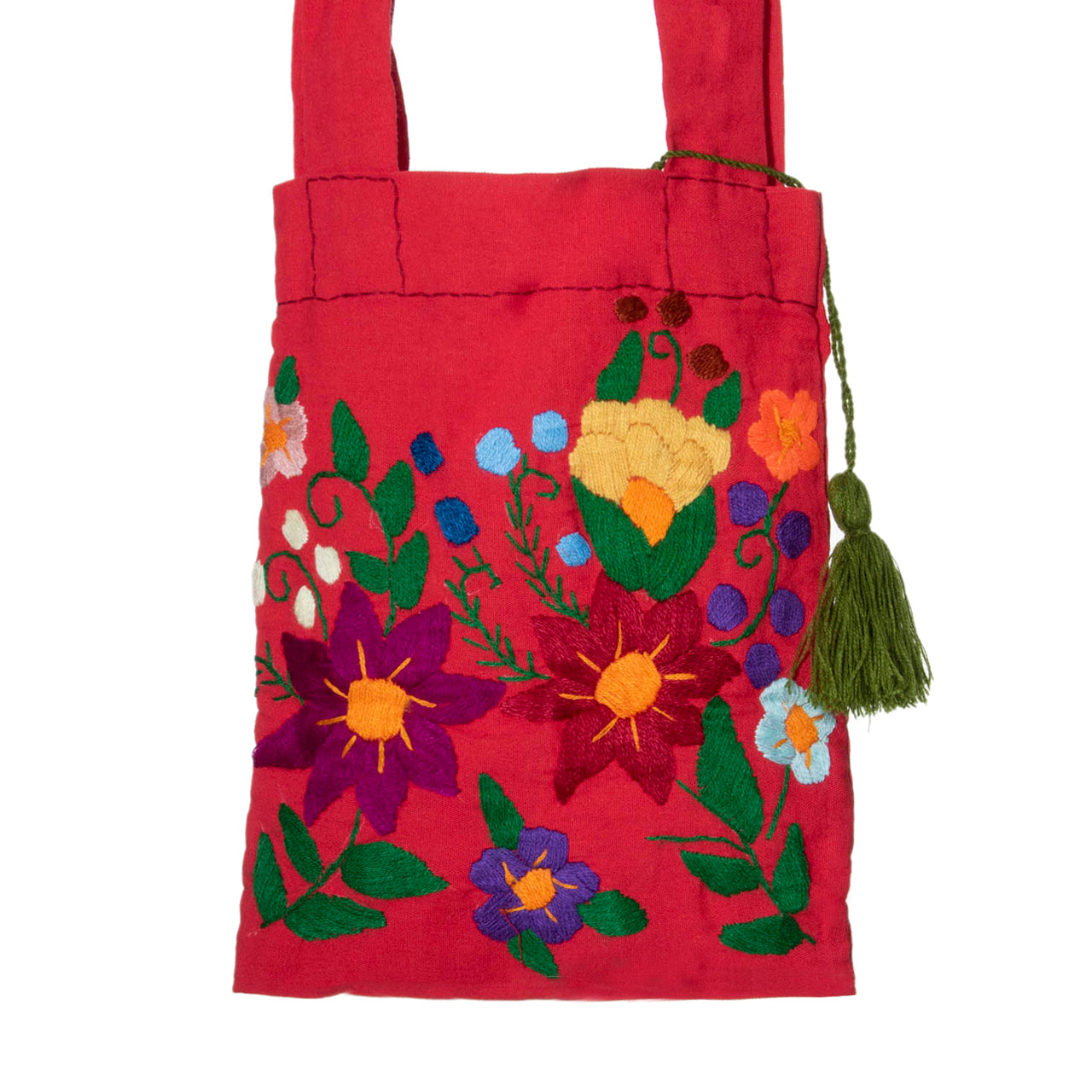 Chiapas Embroidered Cotton Mini Tote