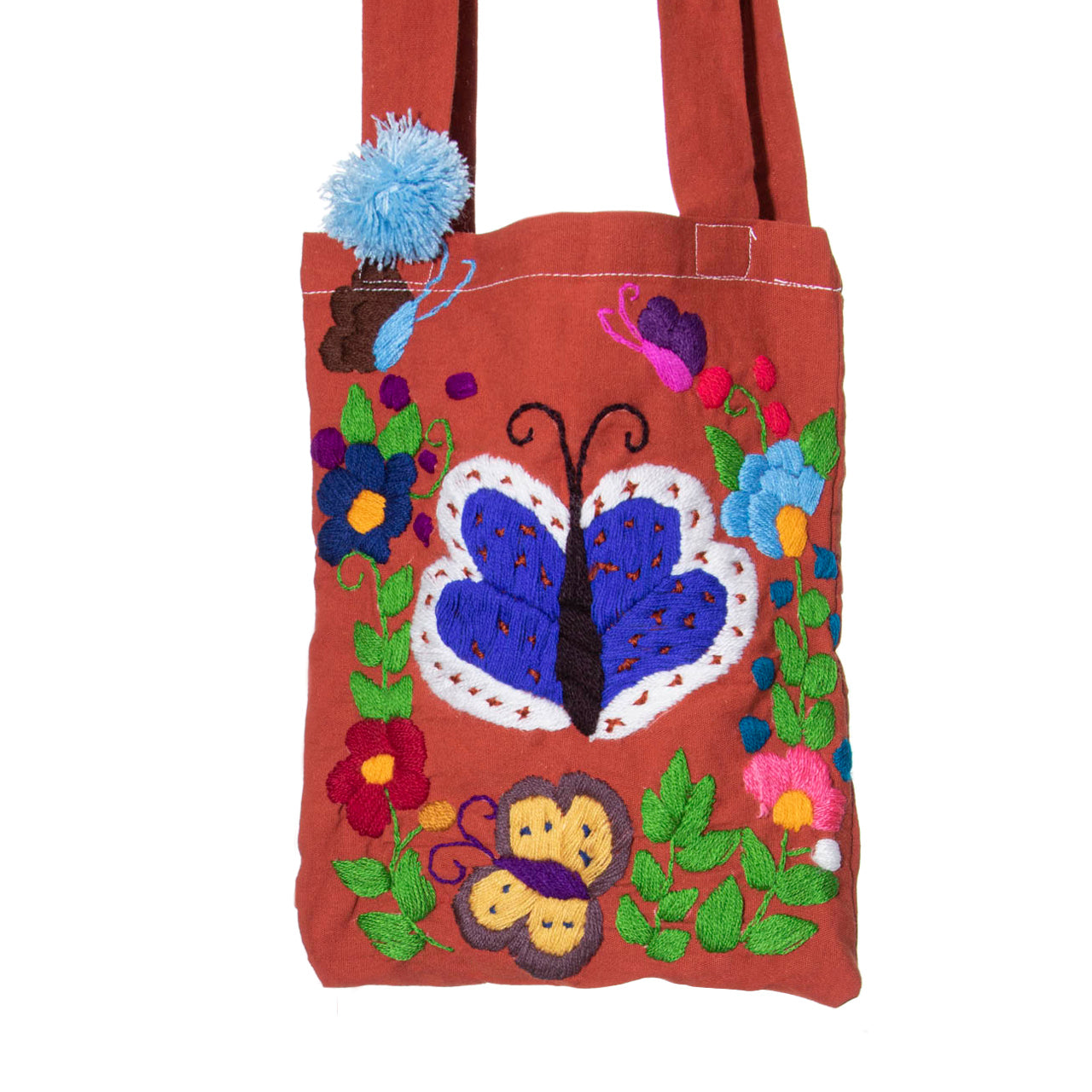 Chiapas Embroidered Cotton Mini Tote