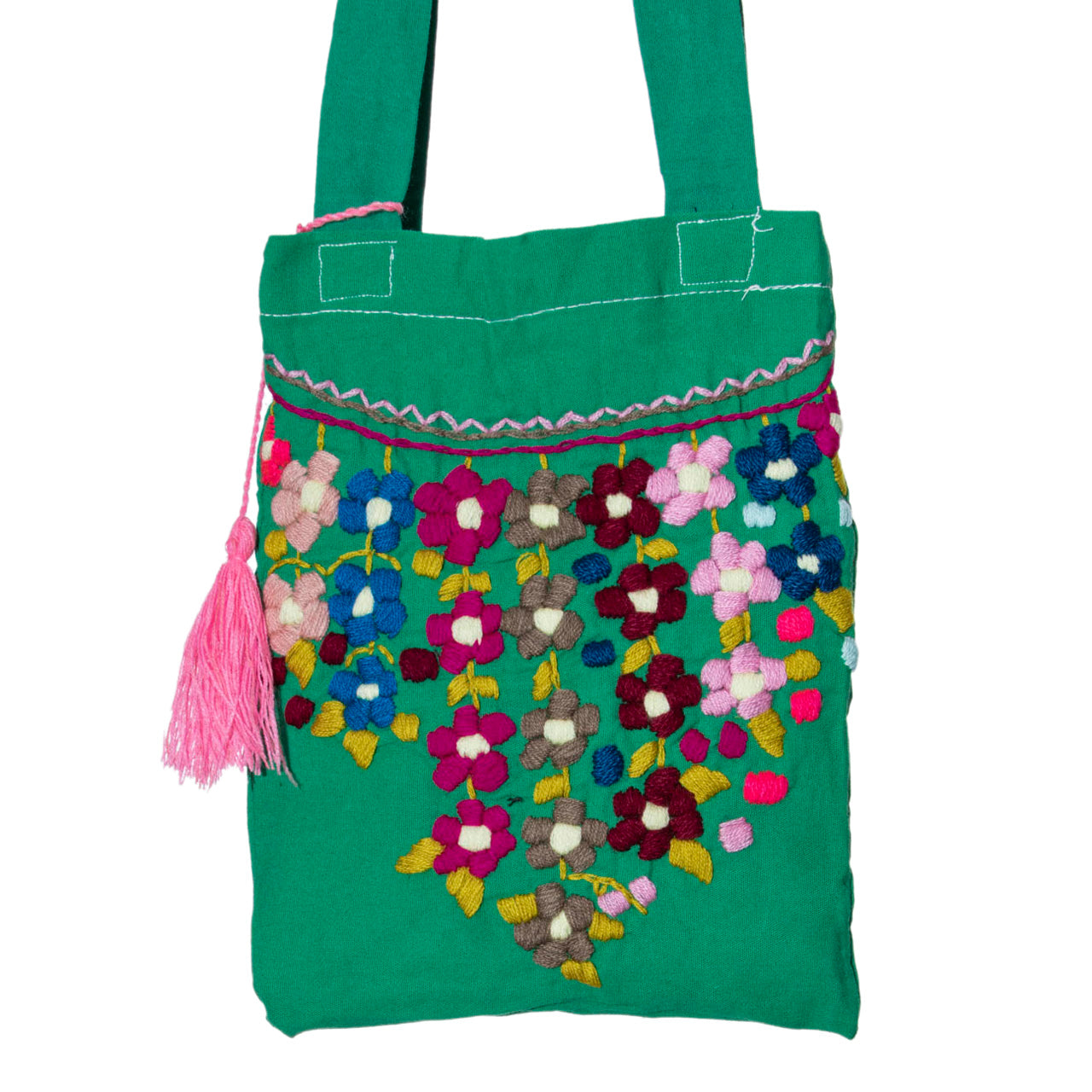 Chiapas Embroidered Cotton Mini Tote