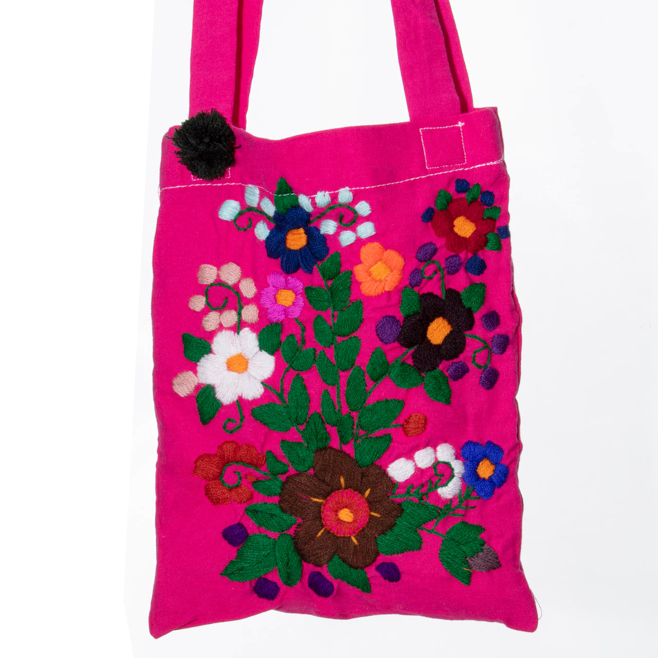 Chiapas Embroidered Cotton Mini Tote