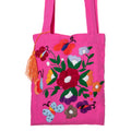 Chiapas Embroidered Cotton Mini Tote
